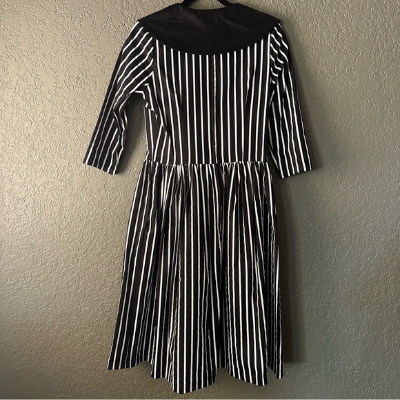 Pinup Girl Clothing Victorian stripe birdie dress - Picture 4 of 4